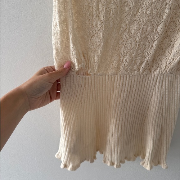 REFORMATION NWT Ambrosia Pointelle Sweater Top L - Picture 7 of 7